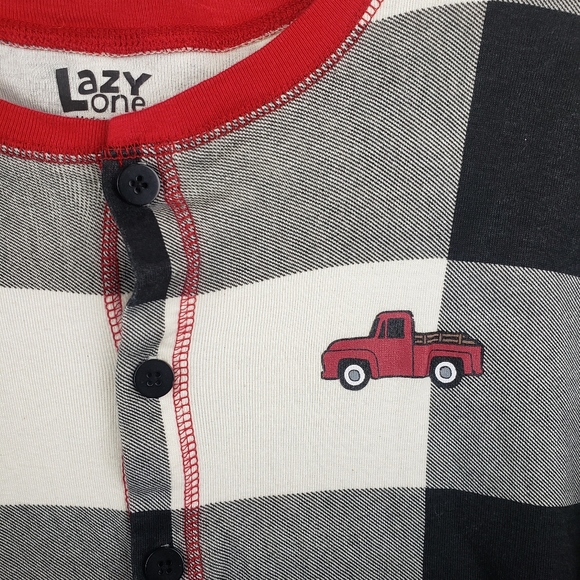 Lazy One Pajamas Sz Large Womens Buffalo Plaid Flap Jack 100% Cotton Long Sleeve - Picture 4 of 12